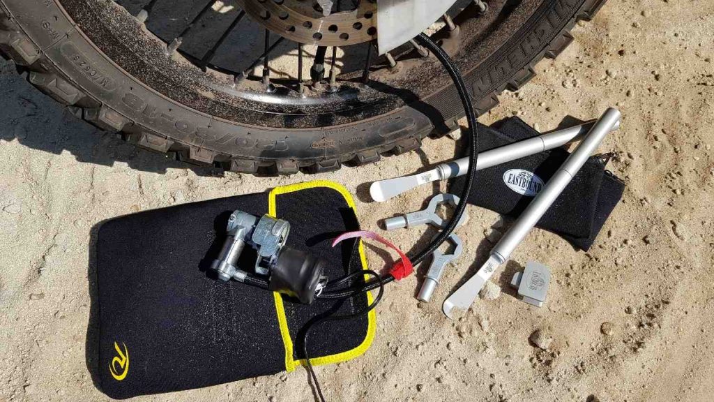 MotoWinch motorcycle hoist and TyrePro motorcycle tools